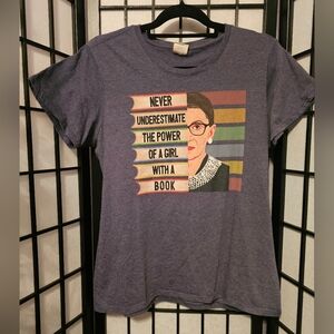 Feminist Ruth Bader Ginsburg RBG Quote Girl With Book‎ T Shirt Men Women Fashion